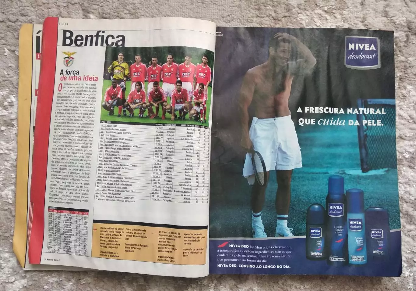 Справочник Чемпионат Португалии по футболу сезон 2000-2001 все Лиги ; Record 2