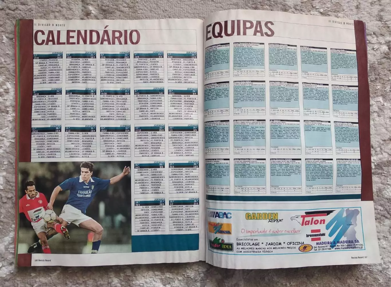 Справочник Чемпионат Португалии по футболу сезон 2000-2001 все Лиги ; Record 5