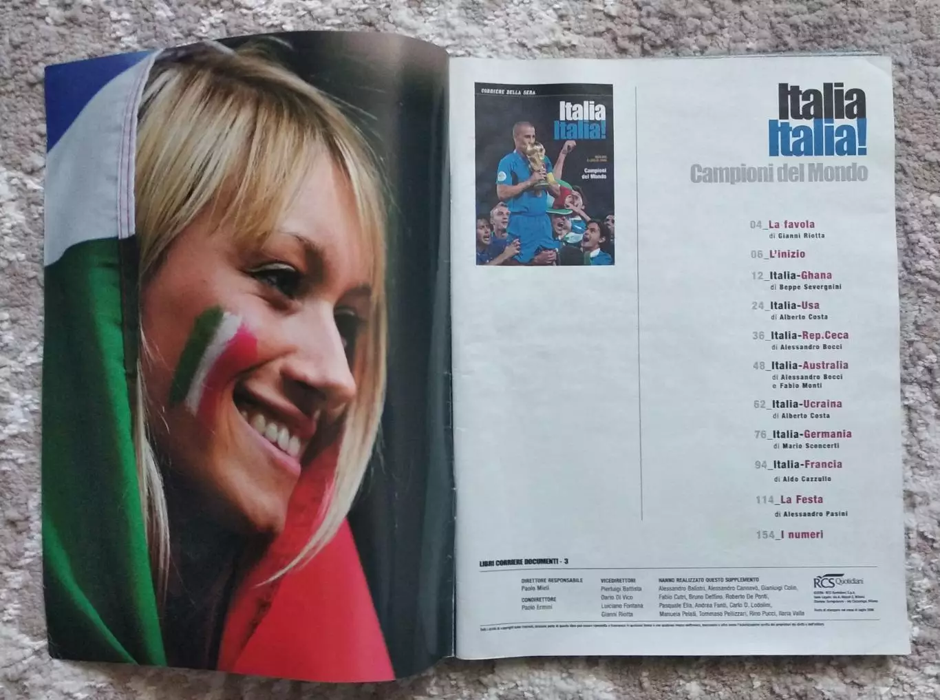 Сборная Италии - Чемпионы мира 2006 года Спецвыпуск Corriere Della Sera 1