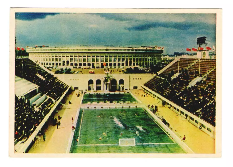 1957 Москва Центральный стадион им. Ленина. Открытый плавательный бассейн