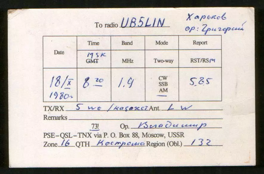 1980 ПК радиообмена Игры XXII Олимпиады Москва-80 Стадион Лужники 1