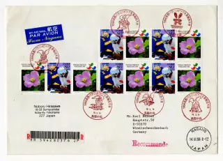 1998 Япония конверт Зимние Паралимпийские игры, заказная авиапочта