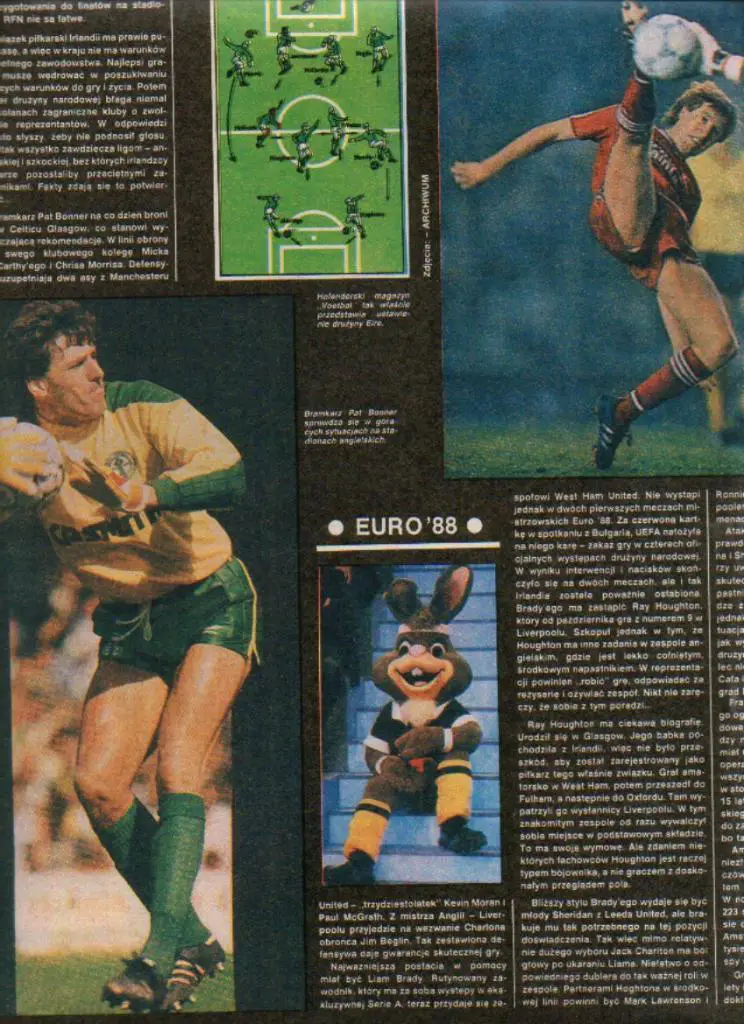 Польша журнал SPORTOWIEC 1988, футбол Чемпионат Европы, сборная Ирландии 1