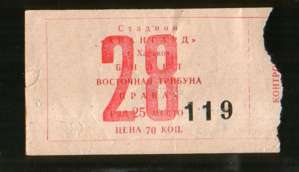 1961 Программа Авангард Харьков - Динамо Киев + билет Авангард - Торпедо Москва 2