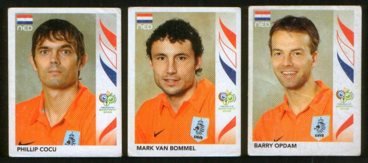 2006 Чемпионат мира. Лот 3 шт. сборная Нидерландов, Панини / Panini
