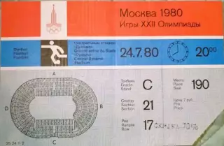Олимпиада 80. Футбол. СССР - Куба 24.07.1980 ст.Динамо. Москва.