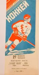 Хоккей. Чемпионат СССР Салават Юлаев ( Уфа ) - ЦСКА 27.11.1980г.