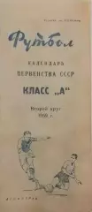 Календарь игр Первенства СССР Класс А 1959г Второй круг. стадион им. Кирова