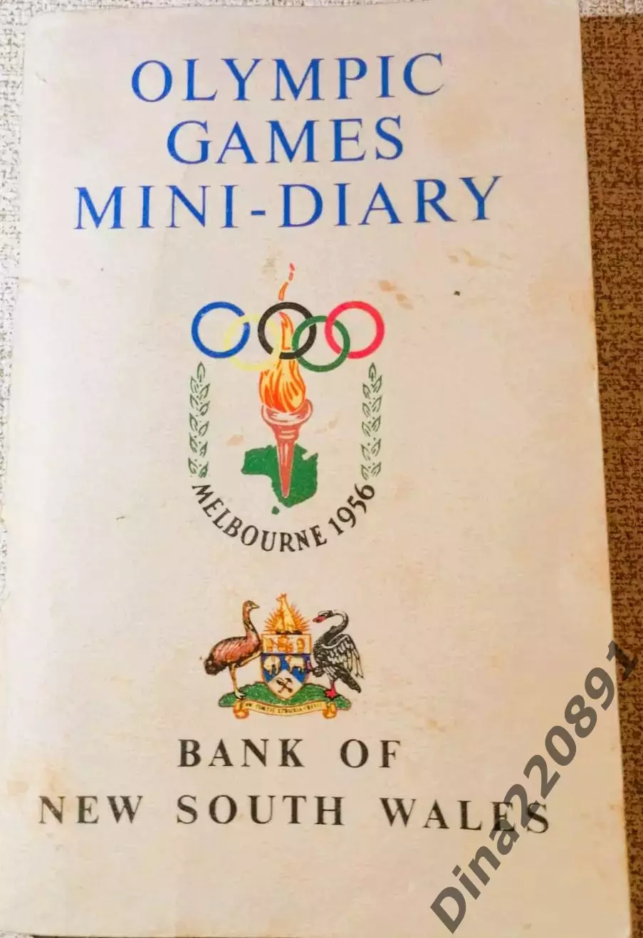 Календарь(справочник) Олимпиады 1956г в Мельбурне, Австралия.