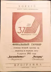 Чемпионат СССР по футболу Автомобилист Караганда-Ижорец Ленинград 04.04.1983