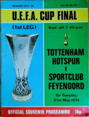 Тоттенхэм (Лондон) – Фейеноорд (Роттердам). Кубок УЕФА 1974, Финал, первый матч