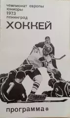Хоккей. Чемпионат Европы среди юниоров 1973г. Ленинград. программа.