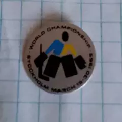 ЗЗначок Чемпионат мира по хоккею 1969г Швеция