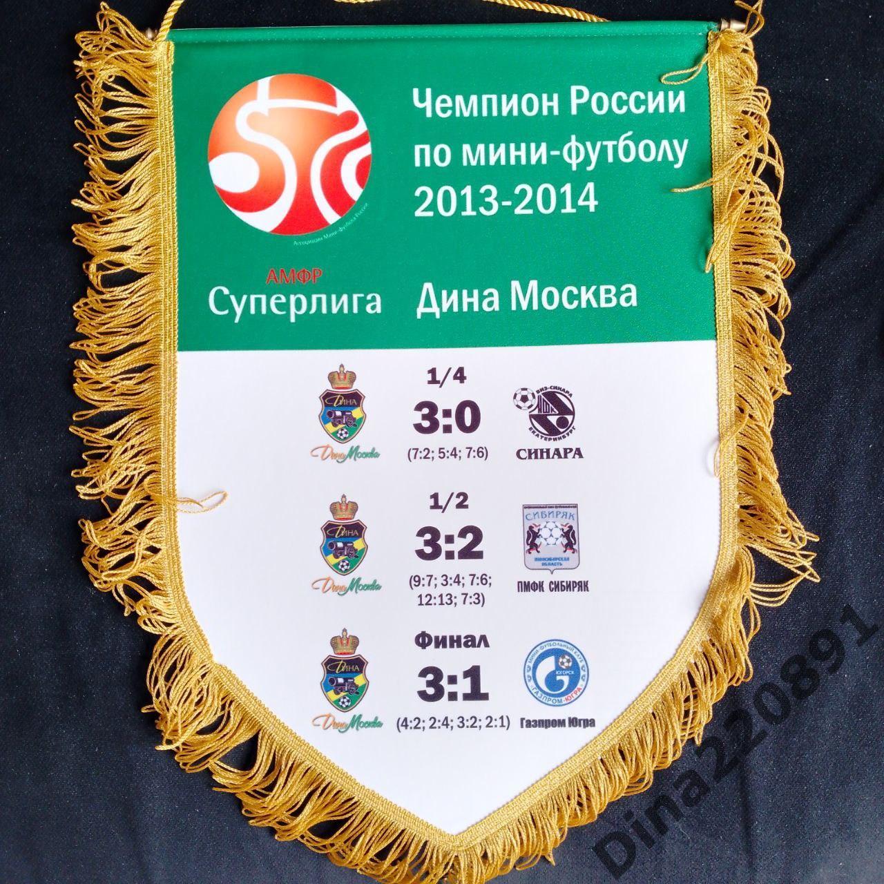 Вымпел чемпионский И.С.К. Дина2014г.