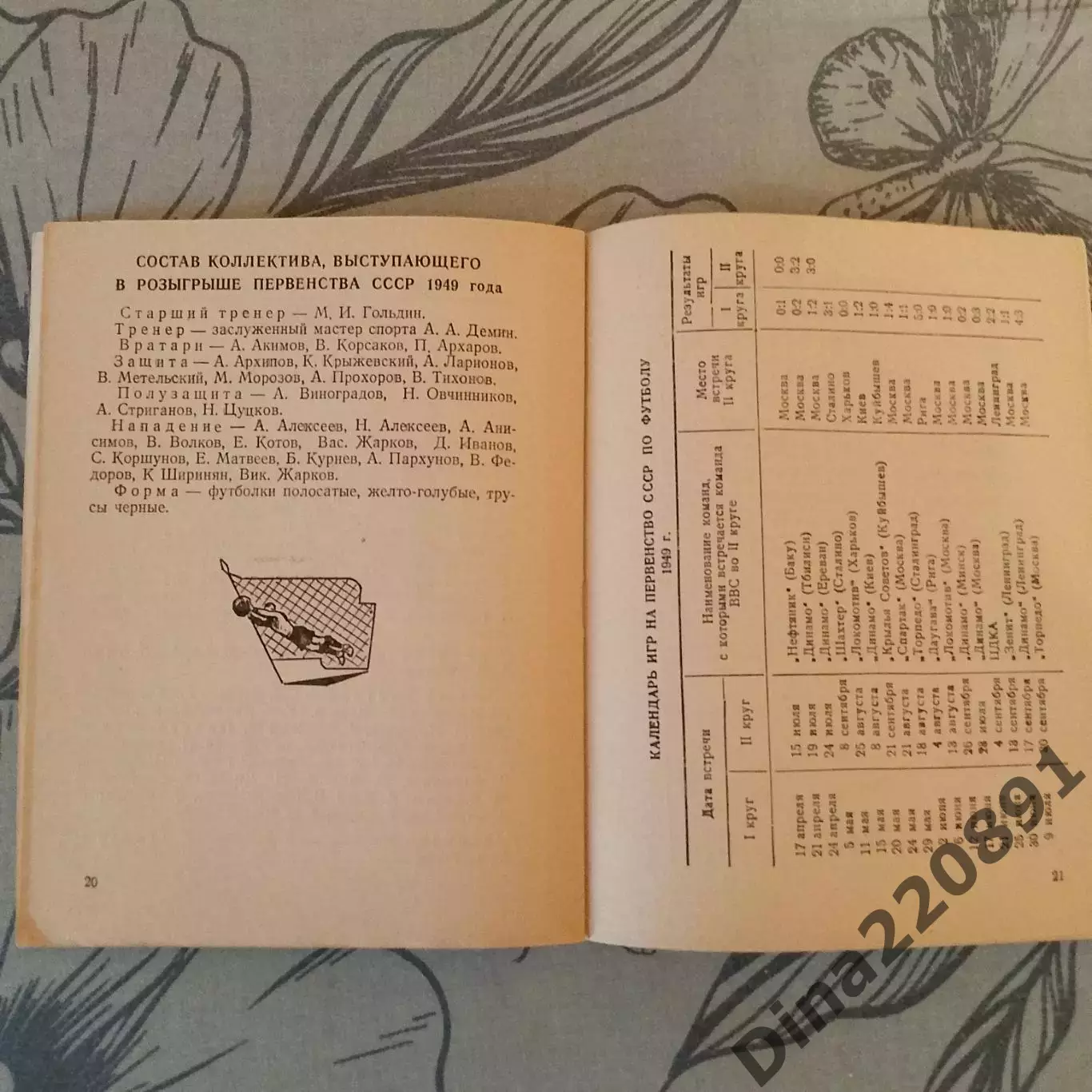 Наши футболисты 1949г ВВС Москва справочник. 1