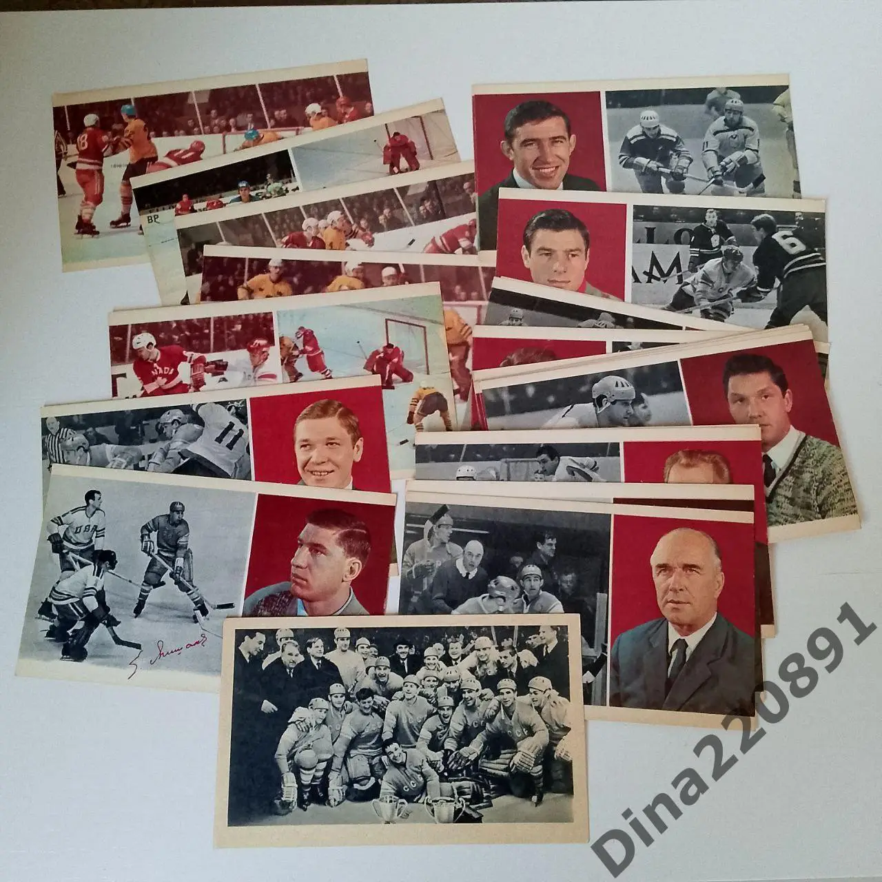 Хоккей. Сборная СССР. Чемпионы мира и Европы 1969. набор 27 открыток 1