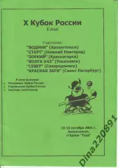 Хоккей с мячом Кубок России первый этап Архангельск 10-16.10.2001