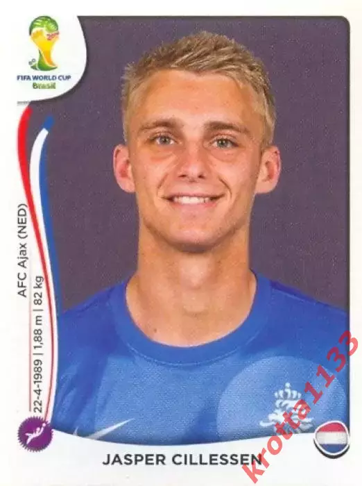 Наклейка #129 Jasper Cillessen для альбома PANINI Чемпионат Мира 2014