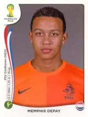 Наклейка #141 Memphis Depay для альбома PANINI Чемпионат Мира 2014