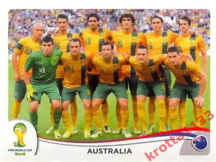 Наклейка #166 Australia - Team для альбома PANINI Чемпионат Мира 2014