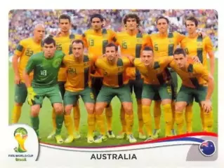 Наклейка #166 Australia - Team для альбома PANINI Чемпионат Мира 2014