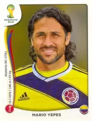 Наклейка #187 Mario Yepes для альбома PANINI Чемпионат Мира 2014