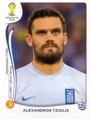Наклейка #215 Alexandros Tziolis для альбома PANINI Чемпионат Мира 2014