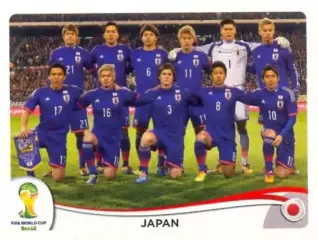Наклейка #242 Japan - Team для альбома PANINI Чемпионат Мира 2014