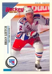 Наклейка #96 Brian Leetch New York Rangers для альбома PANINI NHL 1993-1994