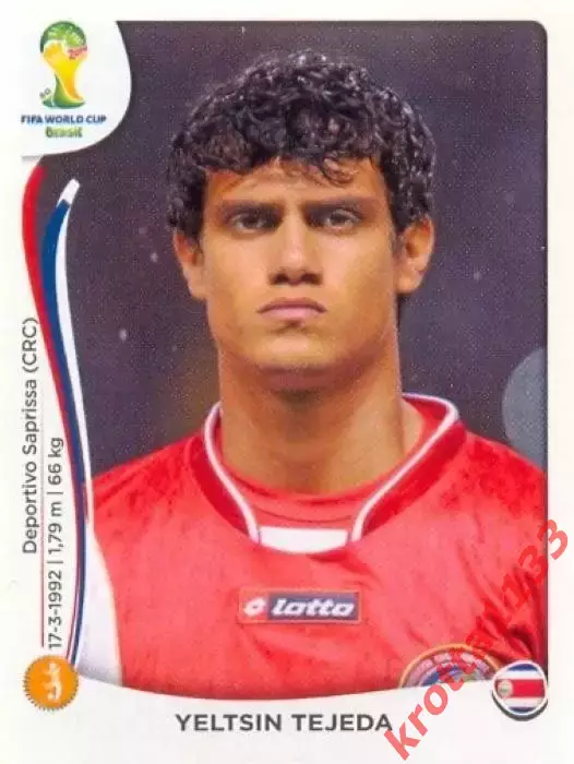 Наклейка #293 Yeltsin Tejeda для альбома PANINI Чемпионат Мира 2014