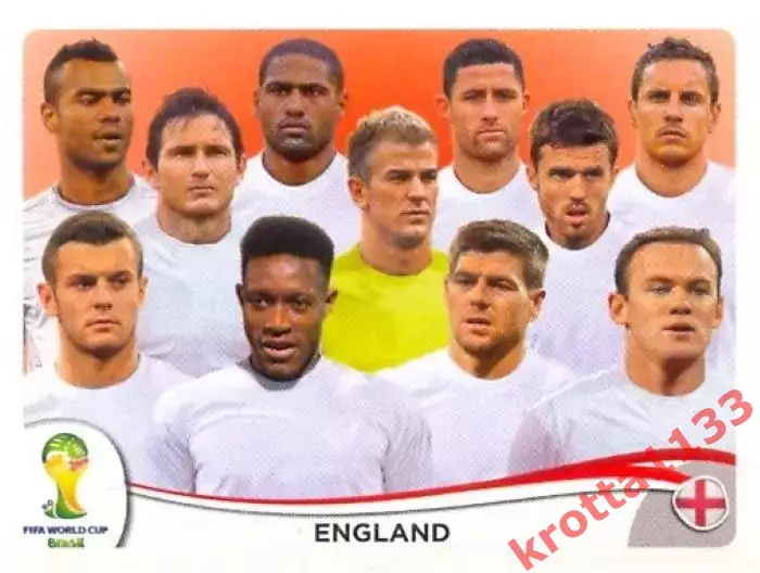 Наклейка #299 England - Team для альбома PANINI Чемпионат Мира 2014