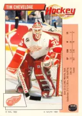 Наклейка #111 Tim Cheveldae Detroit Red Wings для альбома PANINI NHL 1992-1993