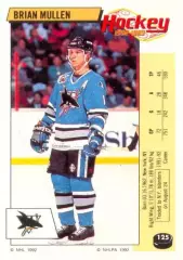 Наклейка #125 Brian Mullen San Jose Sharks для альбома PANINI NHL 1992-1993