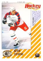 Наклейка #281 Kevin Stevens Pittsburgh Penguins для альбома PANINI NHL 1992-1993