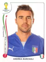 Наклейка #320 Andrea Barzagli для альбома PANINI Чемпионат Мира 2014
