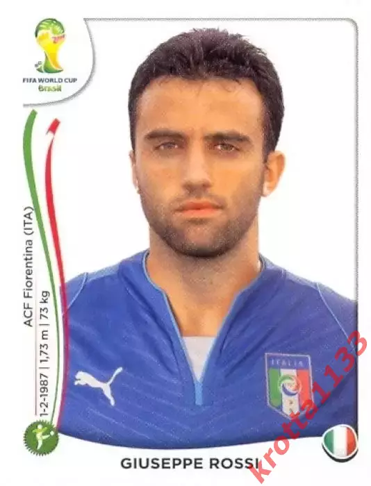 Наклейка #334 Giuseppe Rossi для альбома PANINI Чемпионат Мира 2014