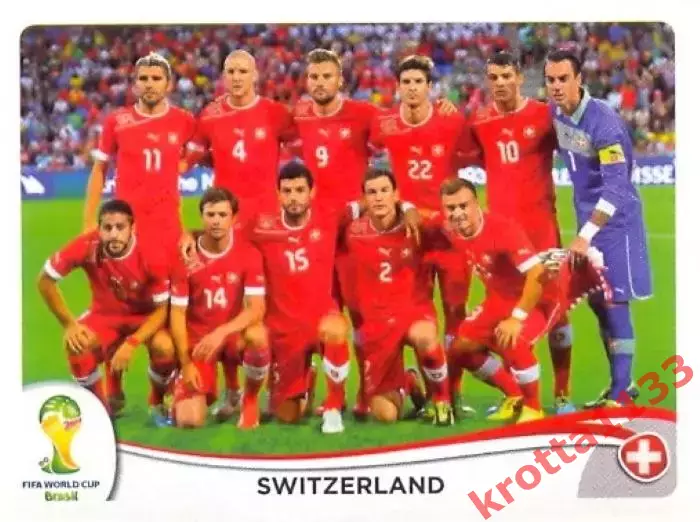 Наклейка #337 Switzerland - Team для альбома PANINI Чемпионат Мира 2014