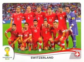 Наклейка #337 Switzerland - Team для альбома PANINI Чемпионат Мира 2014