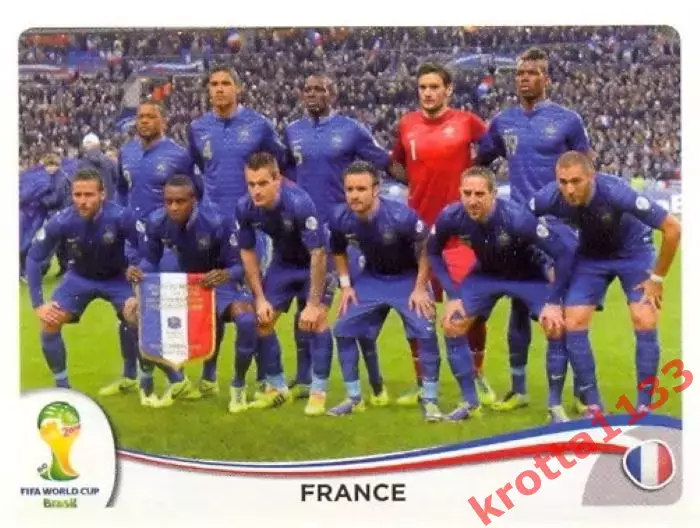 Наклейка #375 France - Team для альбома PANINI Чемпионат Мира 2014