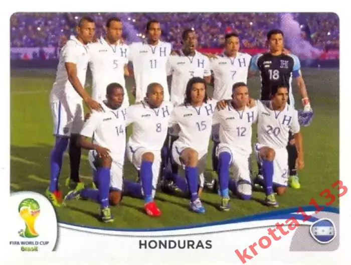 Наклейка #394 Honduras - Team для альбома PANINI Чемпионат Мира 2014