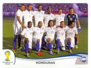 Наклейка #394 Honduras - Team для альбома PANINI Чемпионат Мира 2014