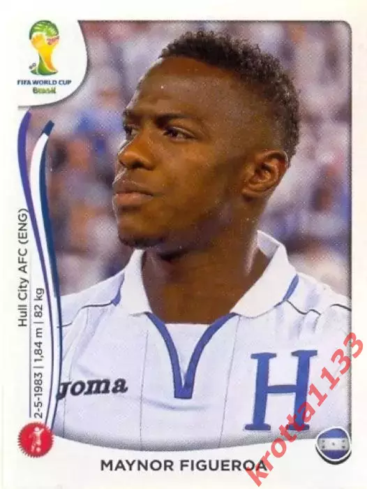 Наклейка #398 Maynor Figueroa для альбома PANINI Чемпионат Мира 2014