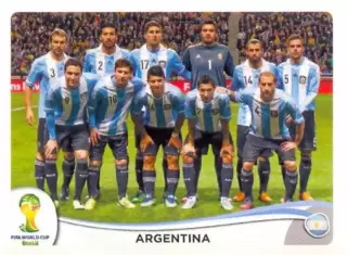 Наклейка #413 Argentina - Team для альбома PANINI Чемпионат Мира 2014