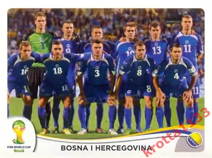 Наклейка #432 Bosna i Hercegovina - Team для альбома PANINI Чемпионат Мира 2014