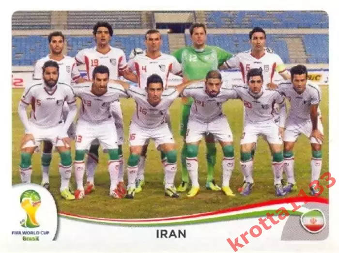 Наклейка #451 Iran - Team для альбома PANINI Чемпионат Мира 2014