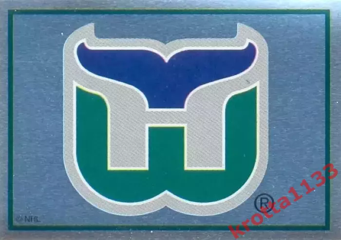 Наклейка #32 Hartford Whalers - Logo для альбома PANINI NHL 1995-1996