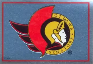 Наклейка #54 Ottawa Senators - Logo для альбома PANINI NHL 1995-1996