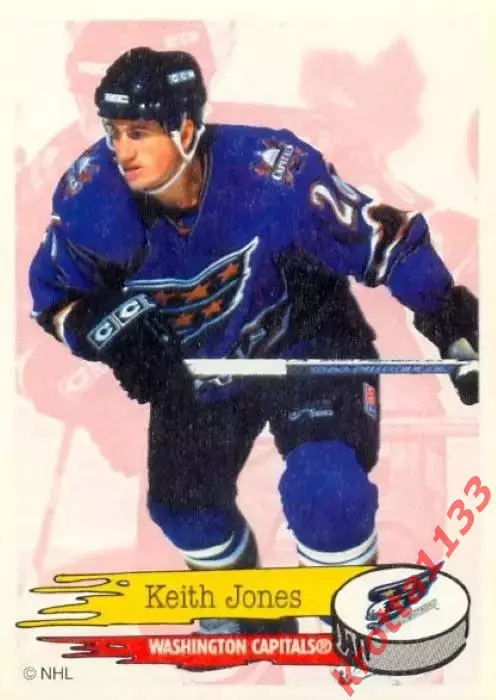Наклейка #140 Keith Jones Washington Capitals для альбома PANINI NHL 1995-1996