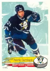 Наклейка #224 Patrick Carnback Anaheim Mighty Ducks для альбома PANINI NHL 95-96
