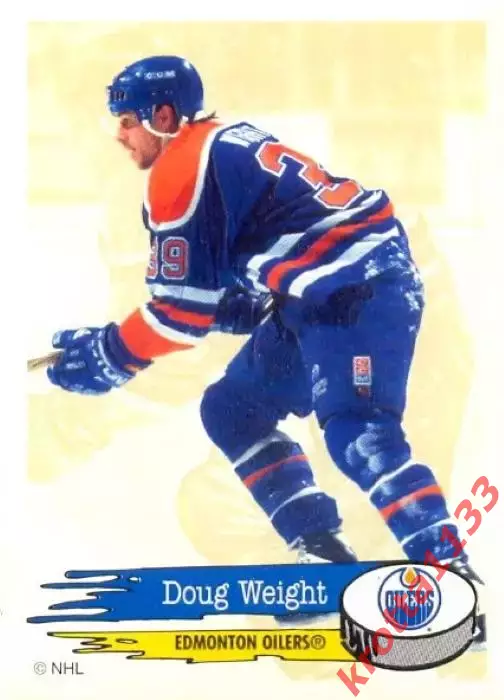 Наклейка #259 Doug Weight Edmonton Oilers для альбома PANINI NHL 1995-1996
